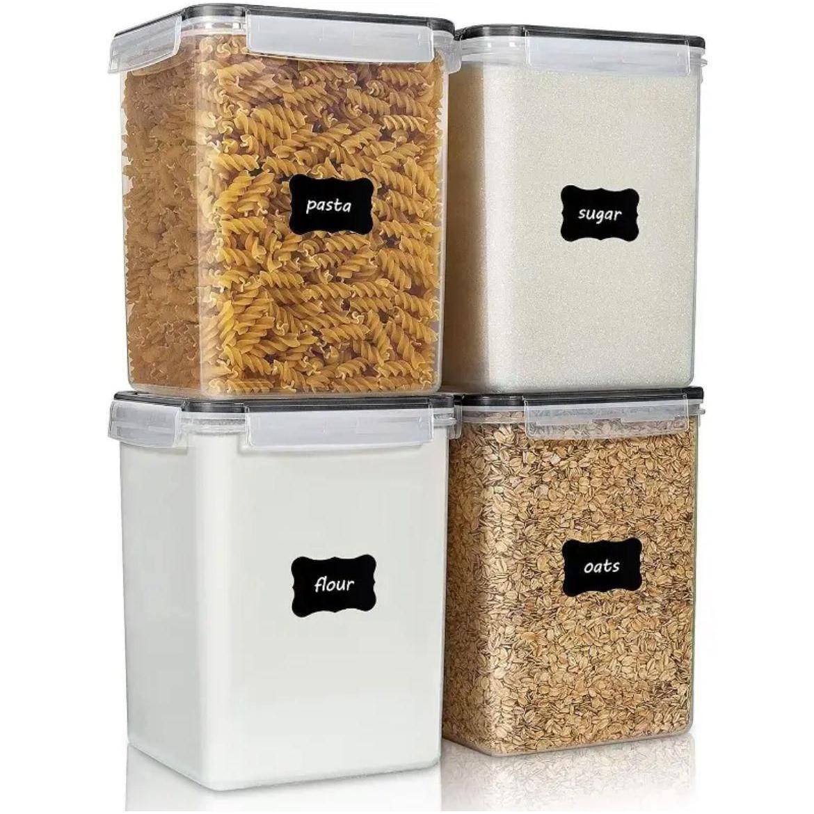 4pcs BPA-Free Airtight Food Storage Containers – 5.2L Capacity Each