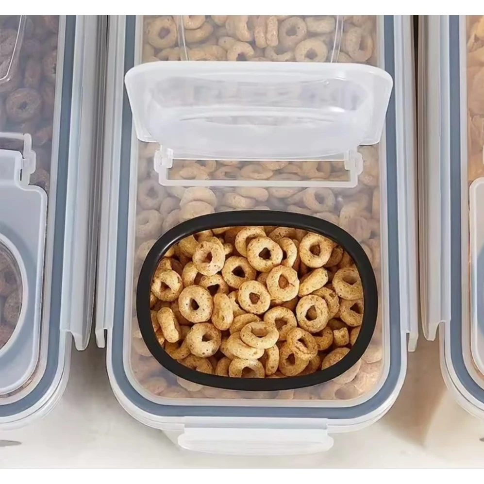 4pcs Food Storage Containers 2.5L Each Airtight with Labels & Pen Storage Jars Food Storage Containers