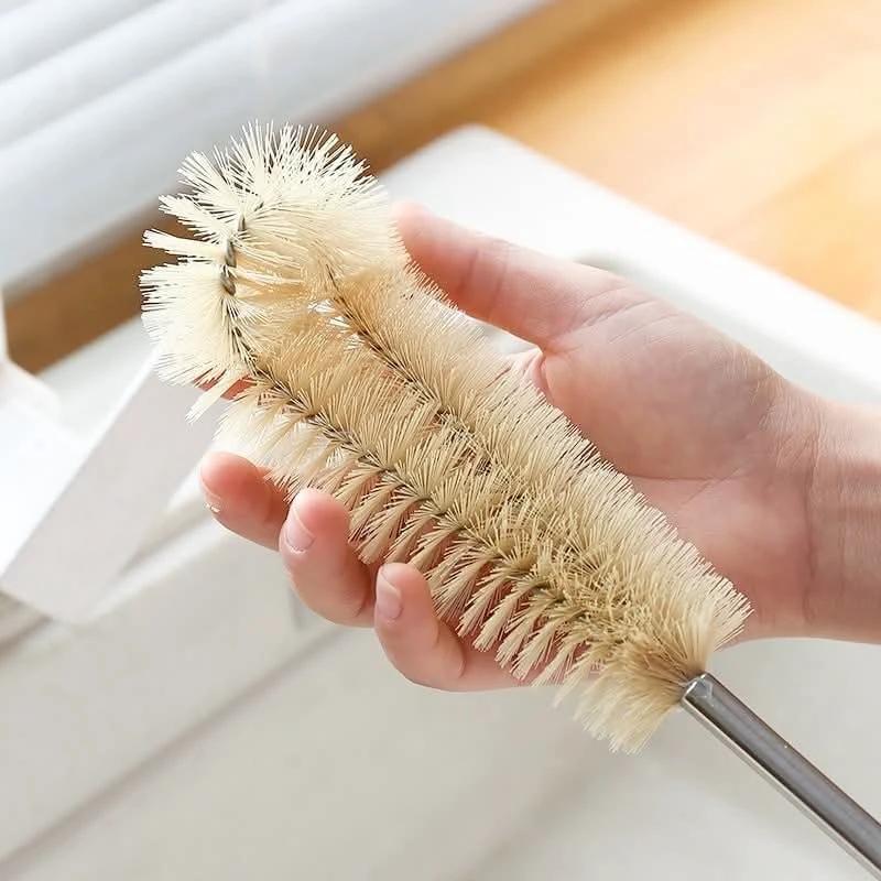 4pcs Long Bottle Cleaning Brushes with Wooden Handle Cleaning Tools Scrub Brushes