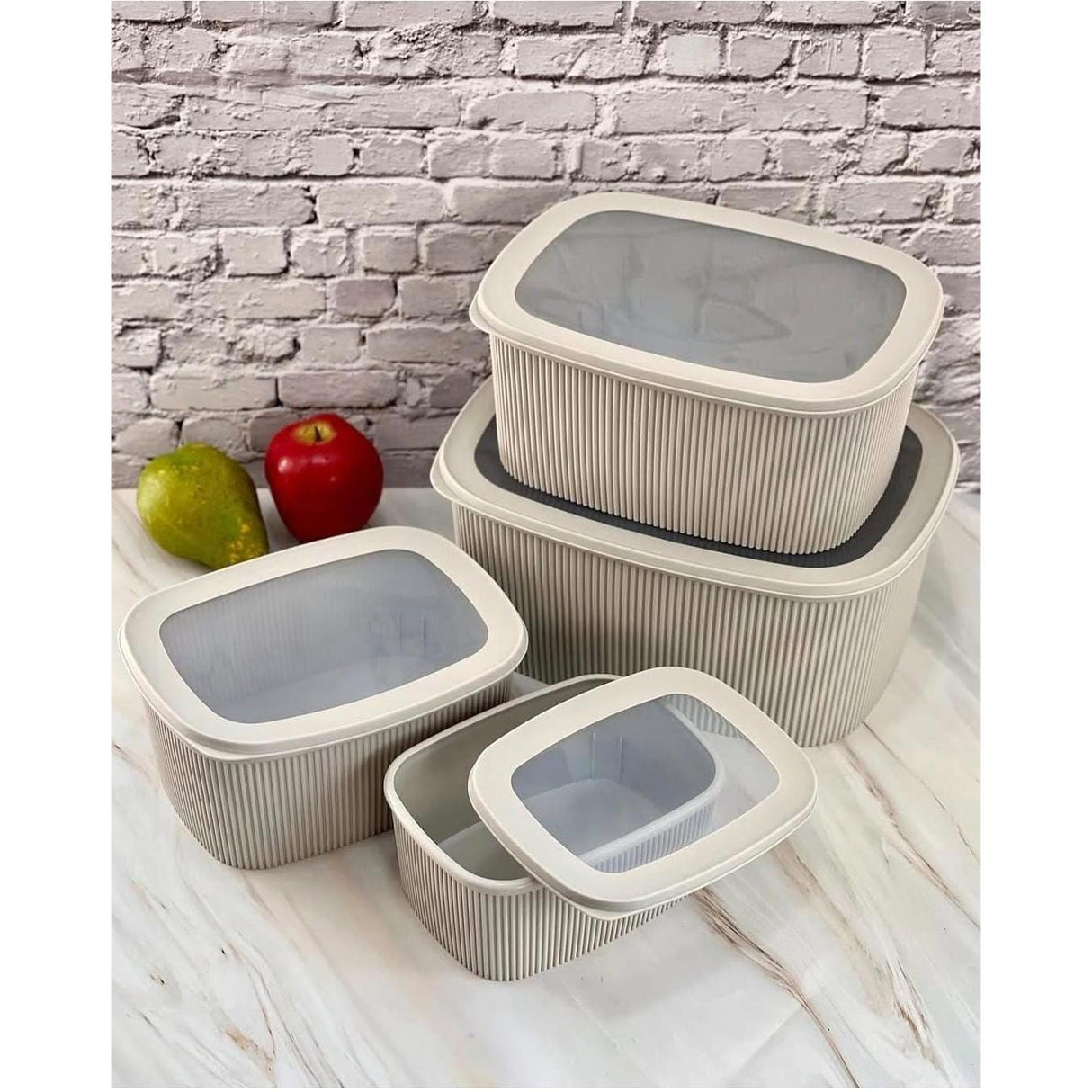 4pcs Multipurpose Storage Containers – Leak Proof and Microwave Safe