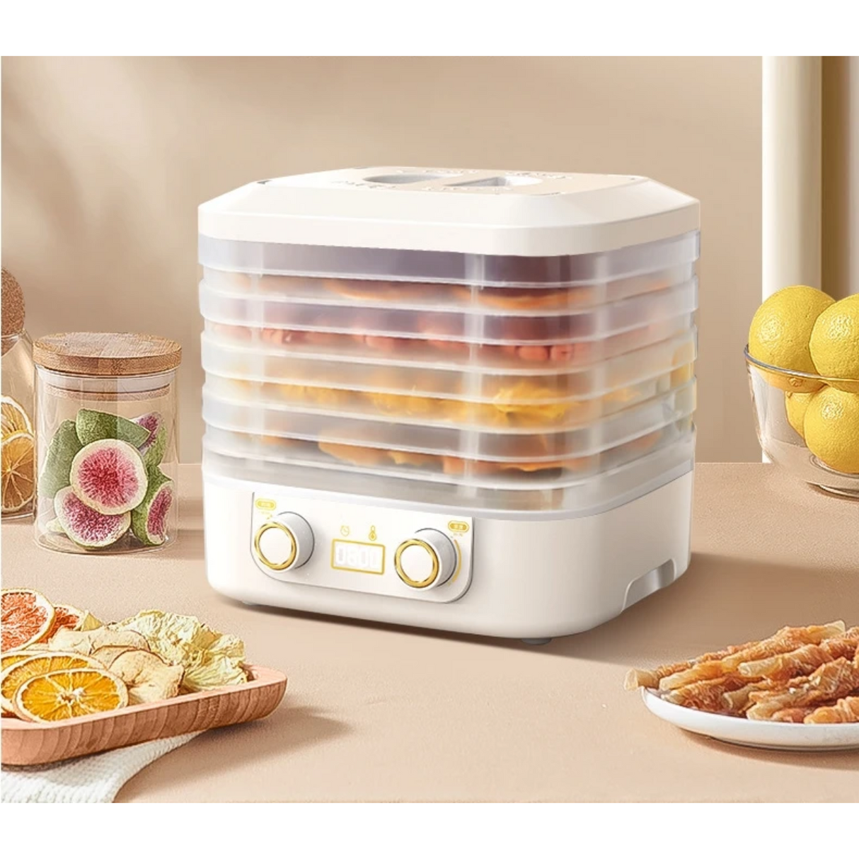5 Layer Food Dehydrator Automatic Fruit Vegetable Meat Dryer