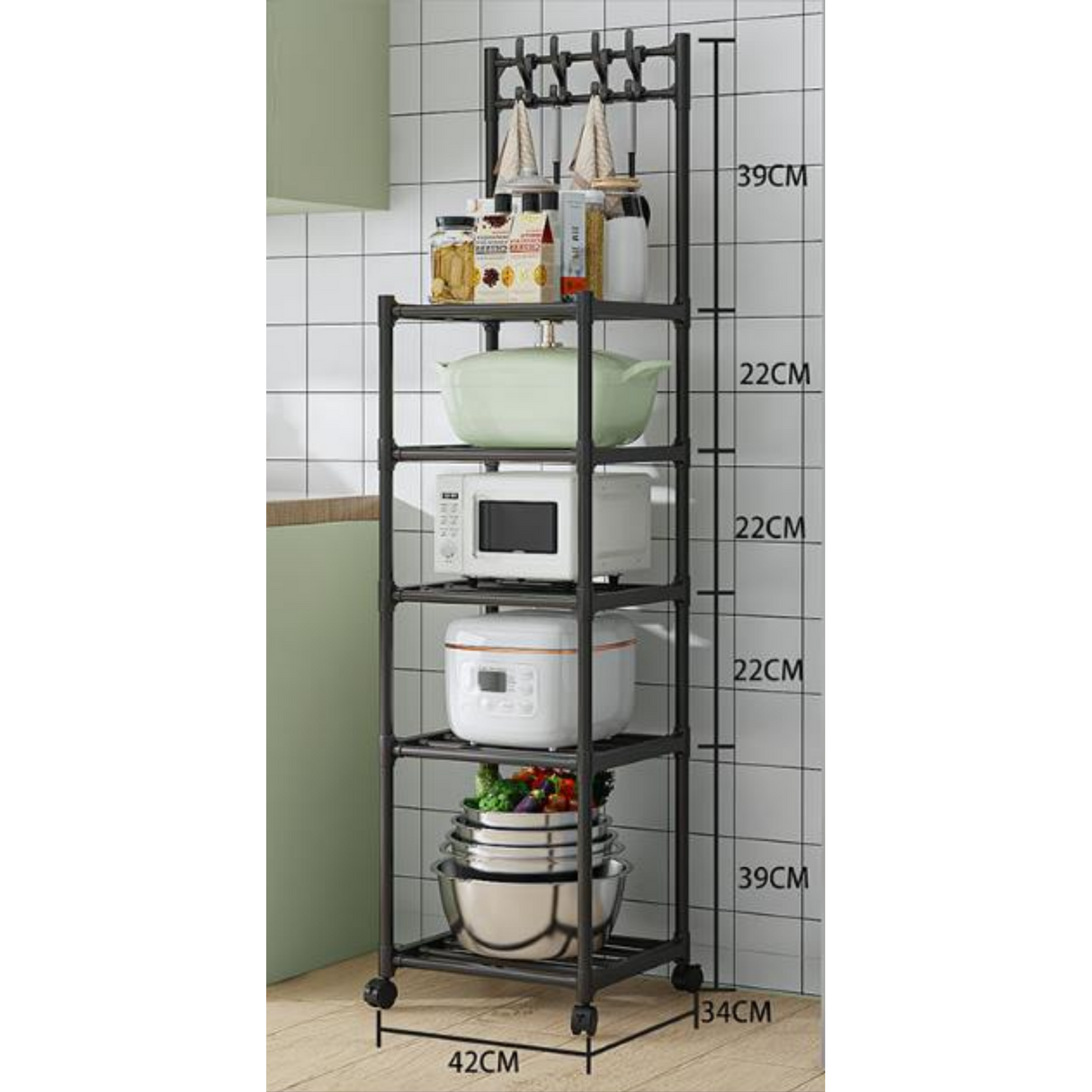5 Layer Multipurpose Storage Rack Space Saving Organizer