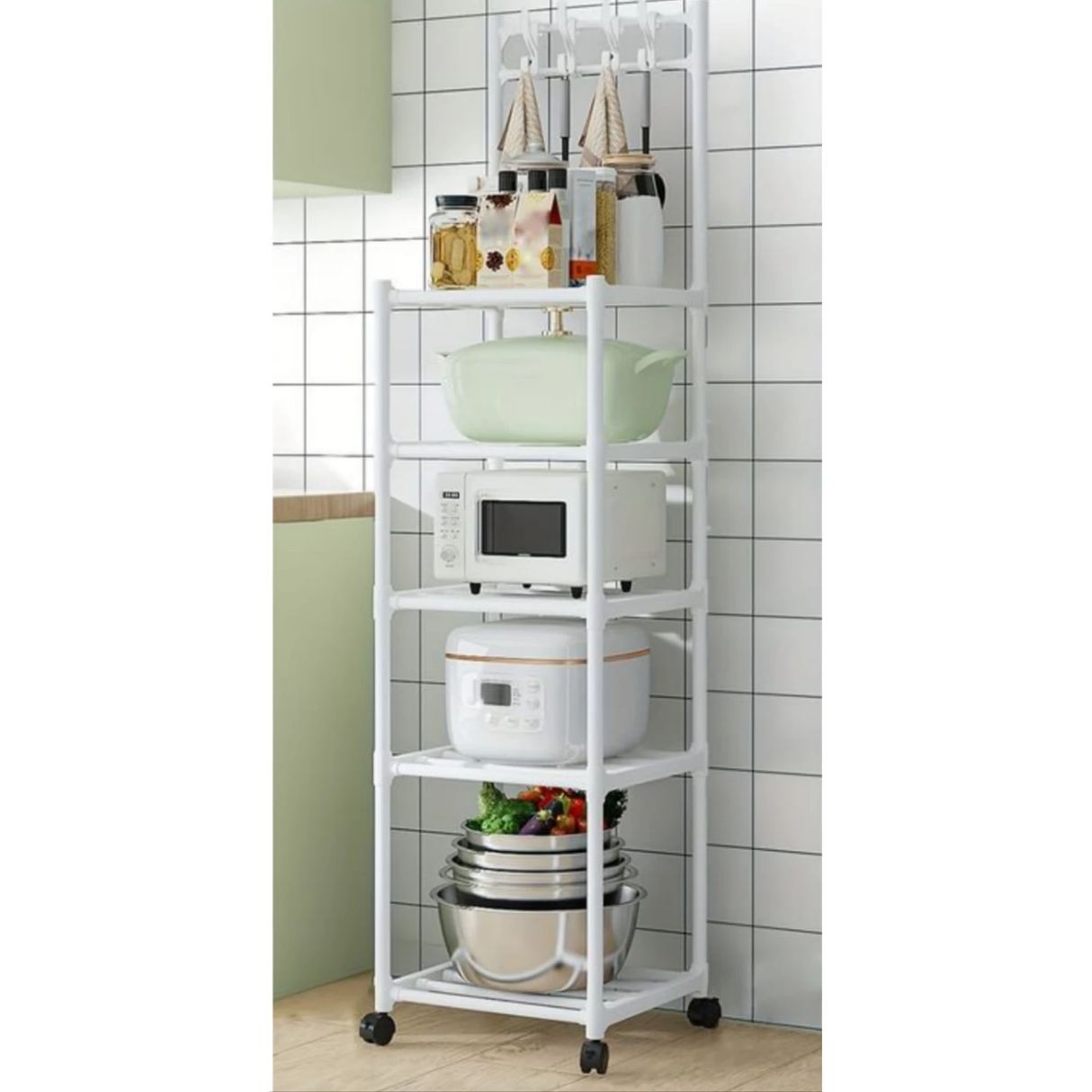 5 Layer Multipurpose Storage Rack Space Saving Organizer Kitchen Storage Racks Kitchen Utensil Racks