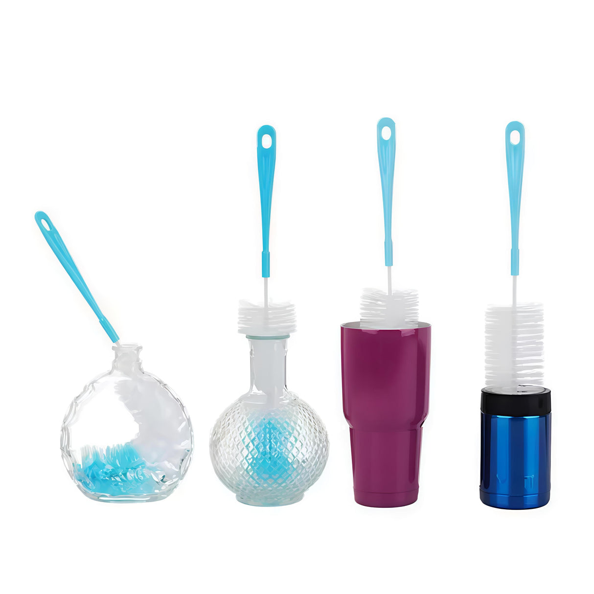 5 Piece Long Handle Cleaning Brush Set – Ideal for Baby Bottles, Pipes, Sports Bottles, and Glass Tubes