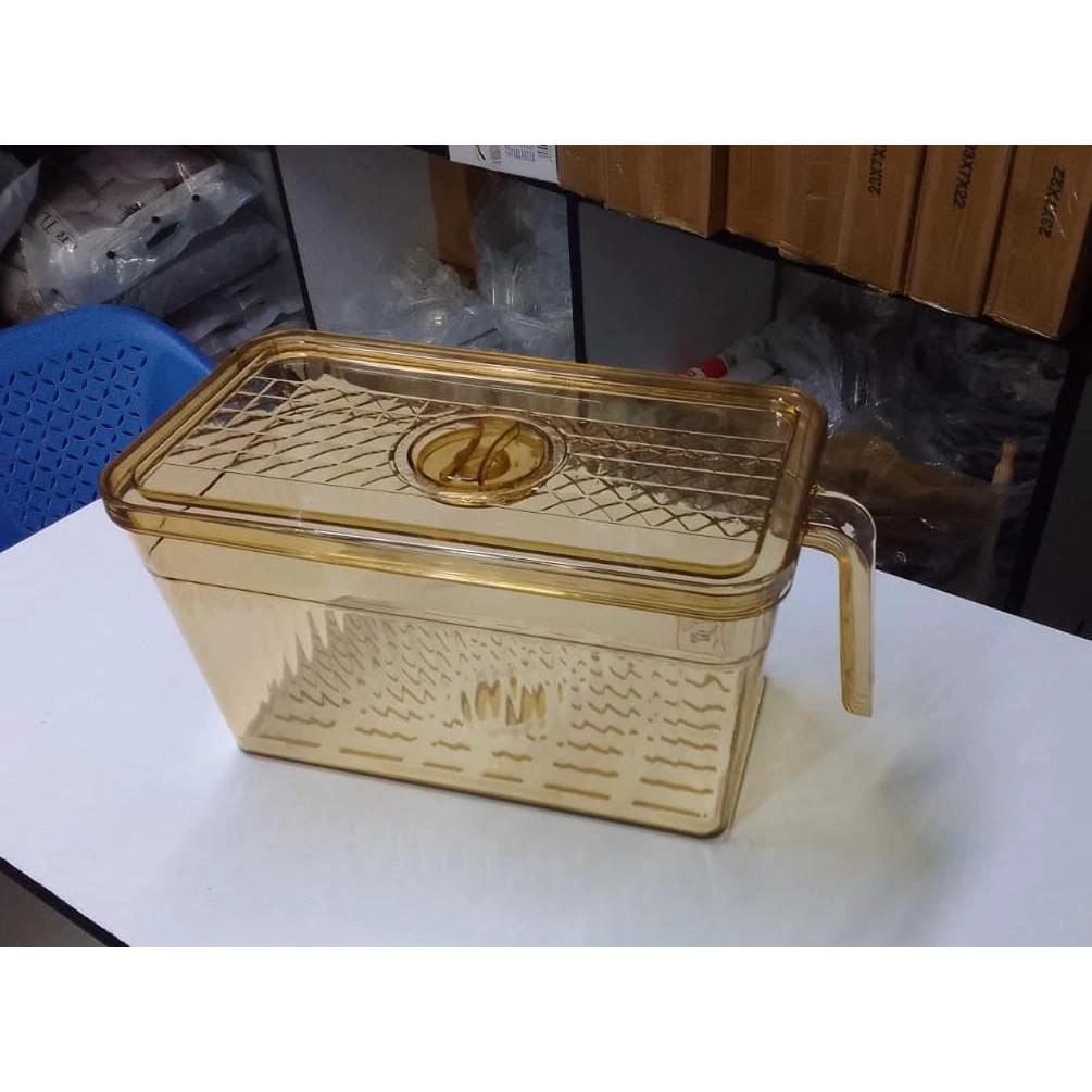 5L Acrylic Fridge Storage Container with Drain Board & Date Dial food storage Food Storage