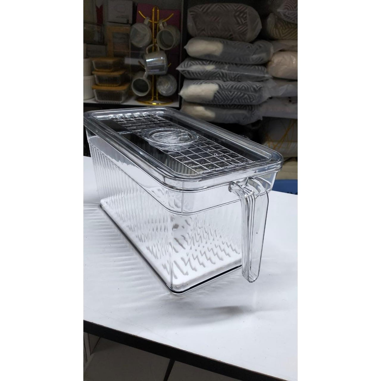 5L Acrylic Fridge Storage Container with Drain Board & Date Dial