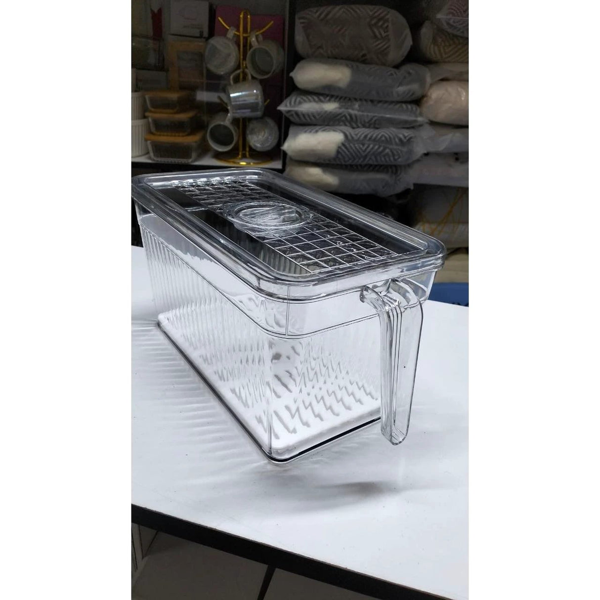 5L Acrylic Fridge Storage Container with Drain Board & Date Dial food storage Food Storage