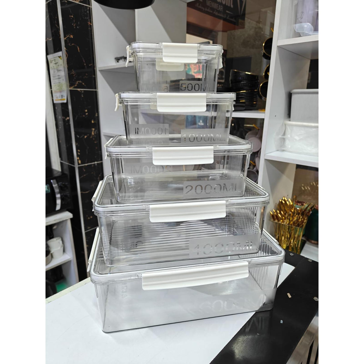 5pcs Big Capacity Airtight and Leak-Proof Storage Containers Set