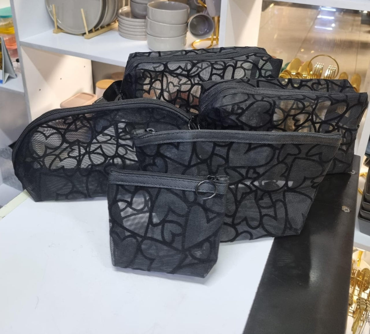 5pcs Heart-Shaped Waterproof Multipurpose Travel Bag Set