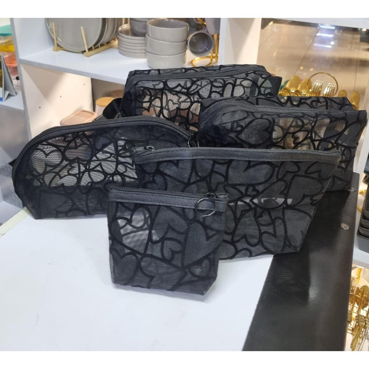 5pcs Heart-Shaped Waterproof Multipurpose Travel Bag Set