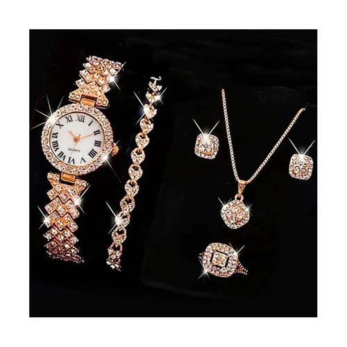 5pcs Ladies Watch Gift Set |Elegant & Stylish Accessories Accessories Jewelry Sets