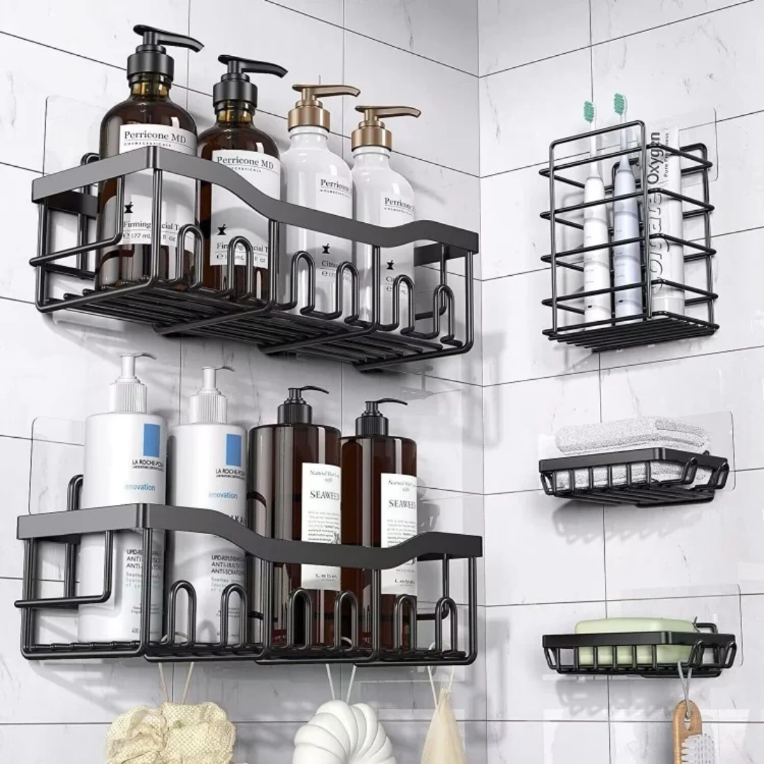 5pcs Triangular Shower Caddy Shelf|Bathroom Organizer Storage and organization Shower Caddies