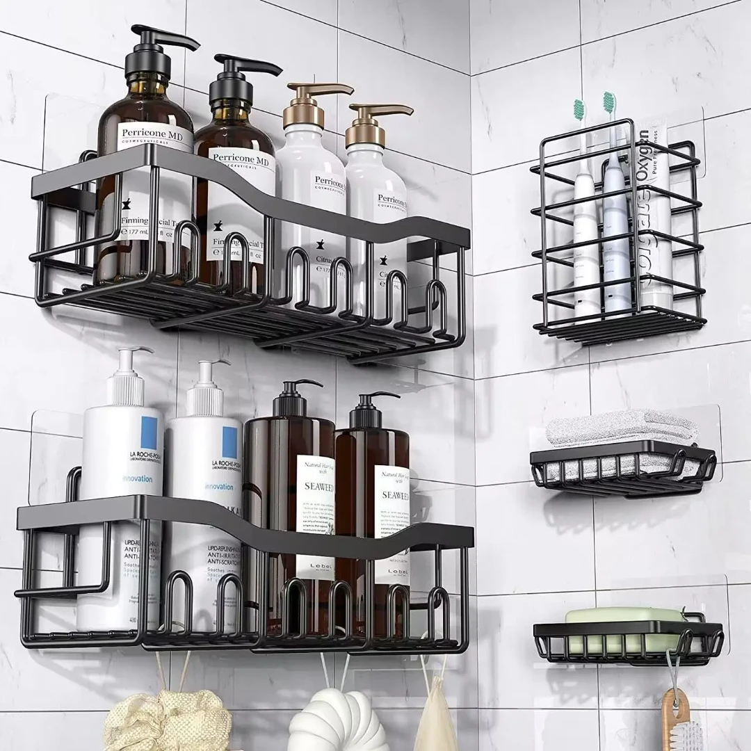 5pcs Triangular Shower Caddy Shelf|Bathroom Organizer Storage and organization Shower Caddies