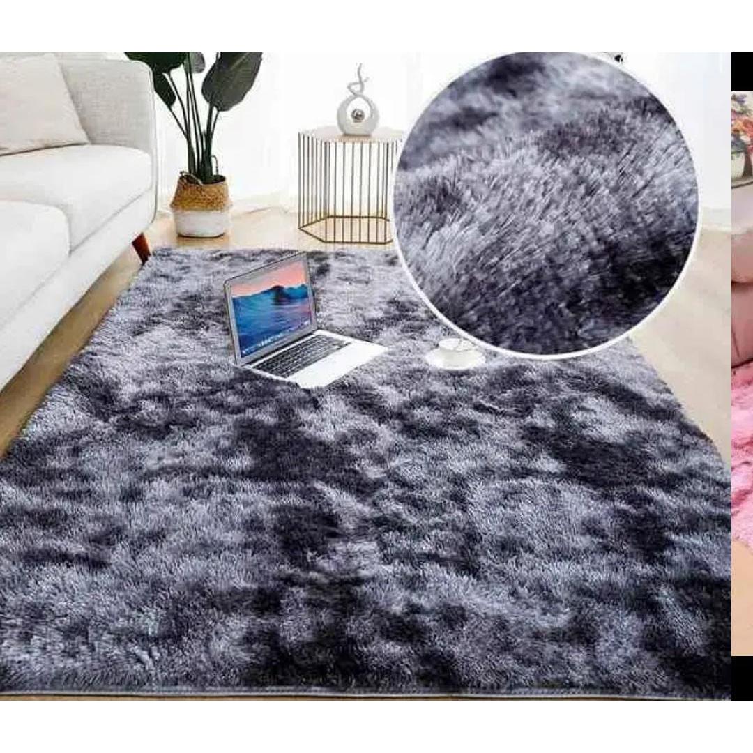 5×8 Fluffy Nonslip Carpet Floor Mat Soft and Modern Design