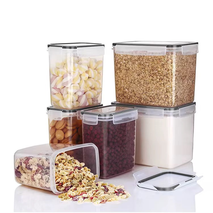 6-Piece Airtight Food Storage Container Set – 1.6L & 3.6L with Chalk Labels & Pen