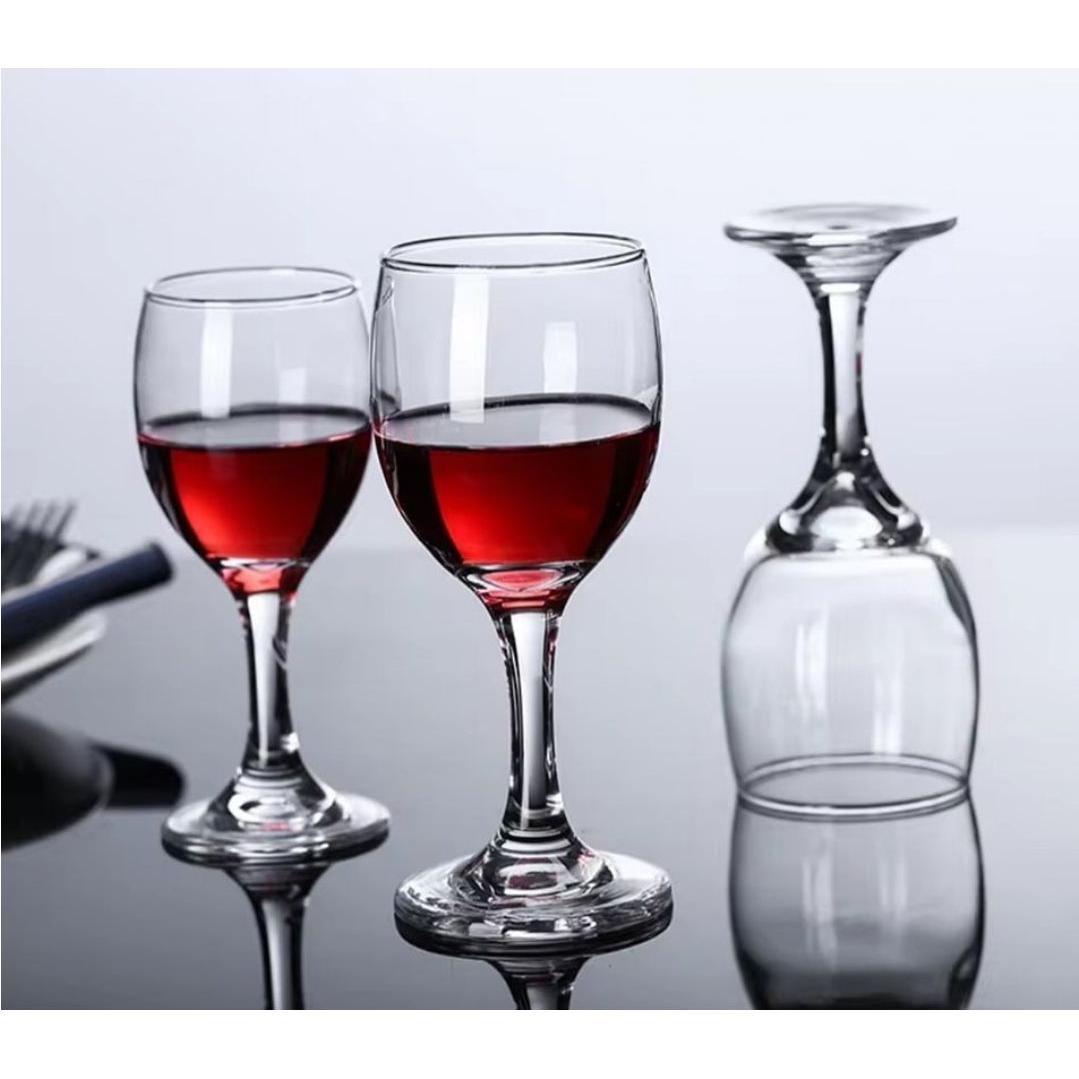 6 Piece Wine Glasses Set | Elegant Stemmed Glasses for Red, White, and Sparkling Wine
