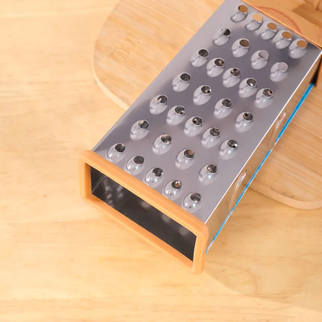 6-Sided Vegetable Grater with Aluminium Handle – Multi-Color Heavy Duty Kitchen Tool