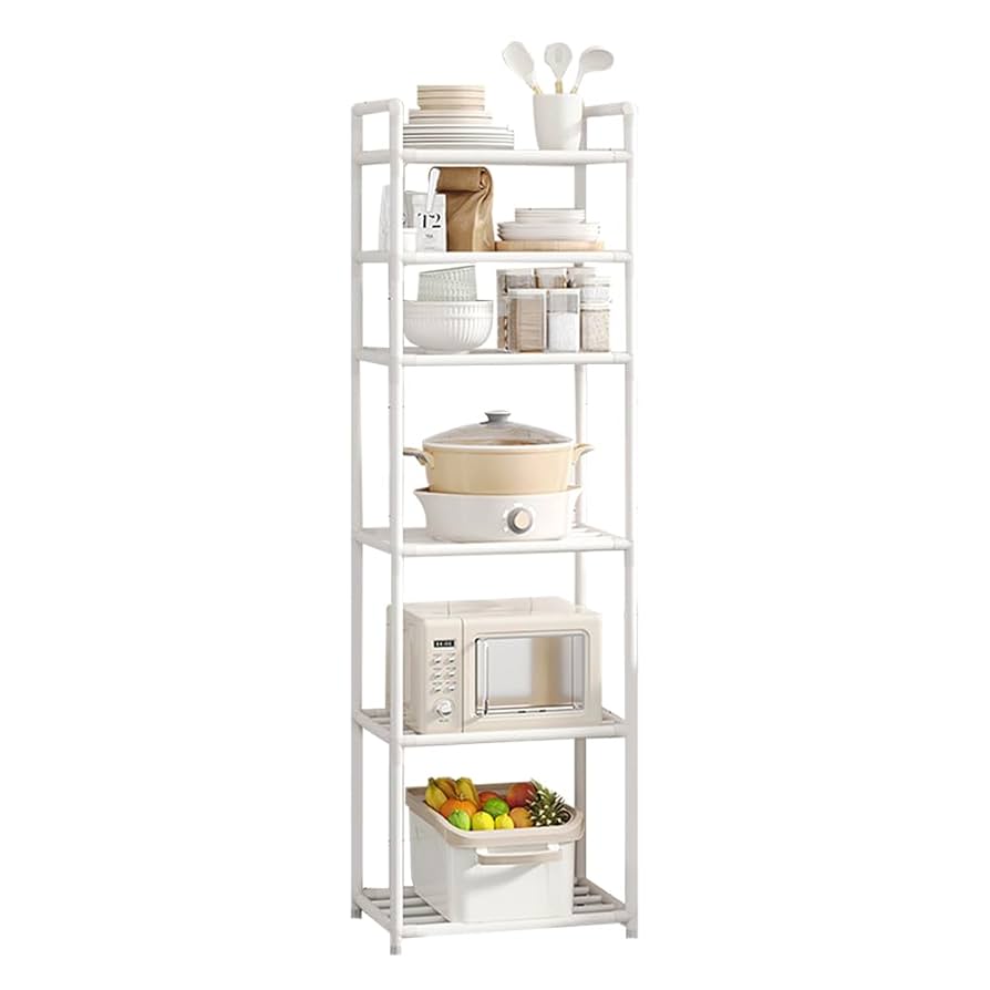 6 Tier Multifunctional Storage Rack 170×42×32cm for Kitchen, Bathroom, Living Room, or Office