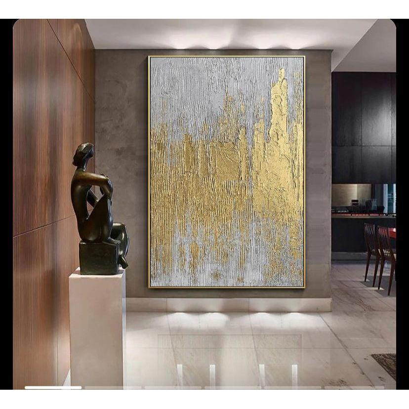 60x90cm High Quality White Gold Texture Canvas Painting Art Picture with Wooden Frame General Home Decor Living Room Home Decorations Canvas Arts Canvas Paintings Wooden Frame Canvas.