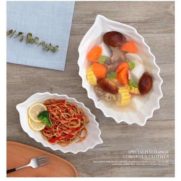 5-in-1 Leaf Shaped Bowl Set – Decorative Serving Bowl with 4 Side Dishes serveware in tableware Serveware