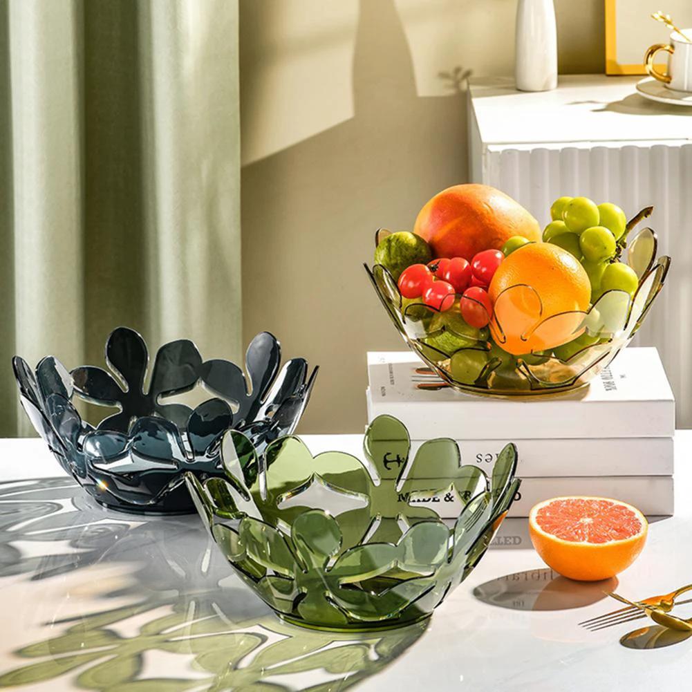Household Transparent Fruit Plate – Stylish Multi-Functional Storage and Serving Bowl serveware Serving Platters