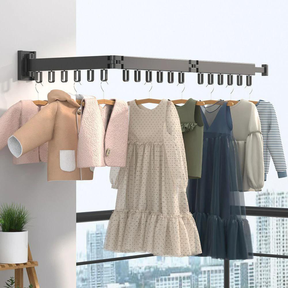 Foldable Wall Mounted Drying Rack – 360° Rotating Clothes Hanger for Indoor and Outdoor Use households Drying Racks