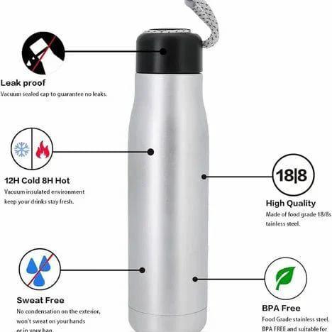 600ml Stainless Steel Flask with String Strap Vacuum flask Flasks