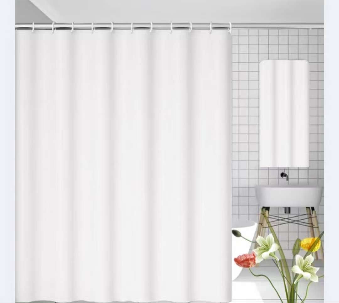 Waterproof Shower Curtain with Hooks – 180x200cm PEVA Bathroom Curtain