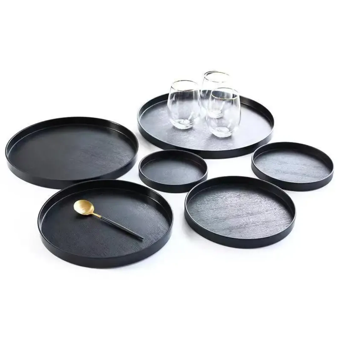 6pcs Black Ceramic Plates – Dishwasher and Microwave Friendly plates Plates