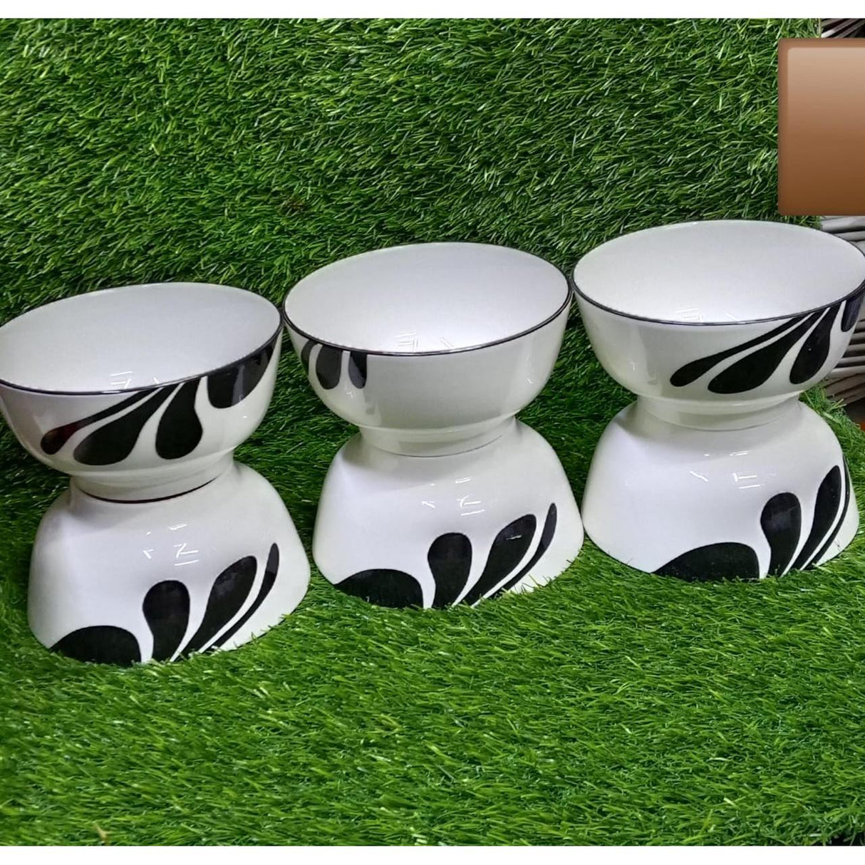 6pcs Ceramic Bowls Set in Elegant Finish