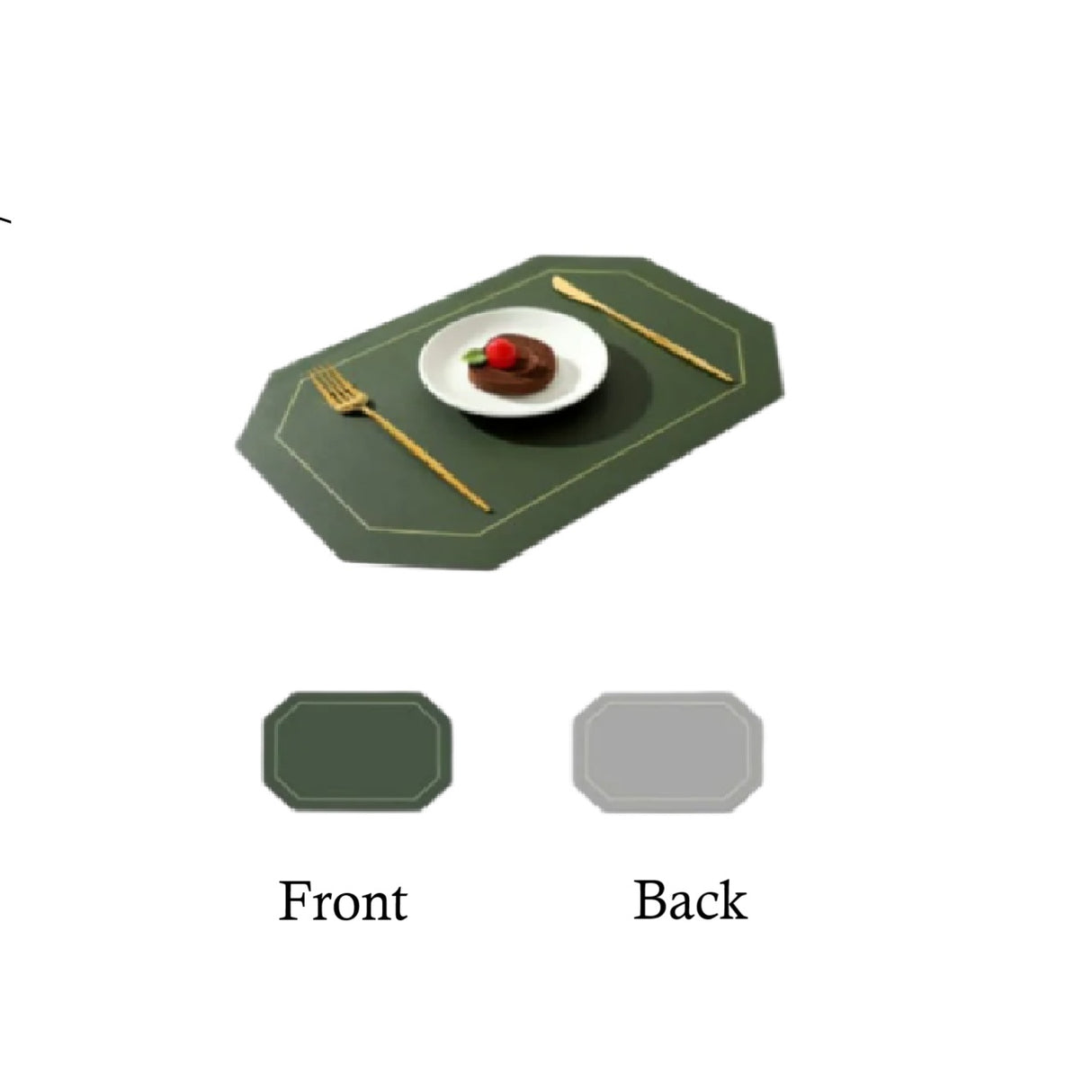 6pcs Double Sided PU Leather Nordic Style Antislip Tablemats