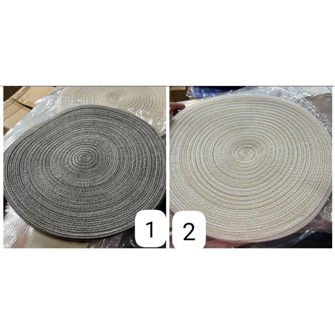 6pcs Elegant Round Woven Placemats Durable and Washable Placemats Placemats