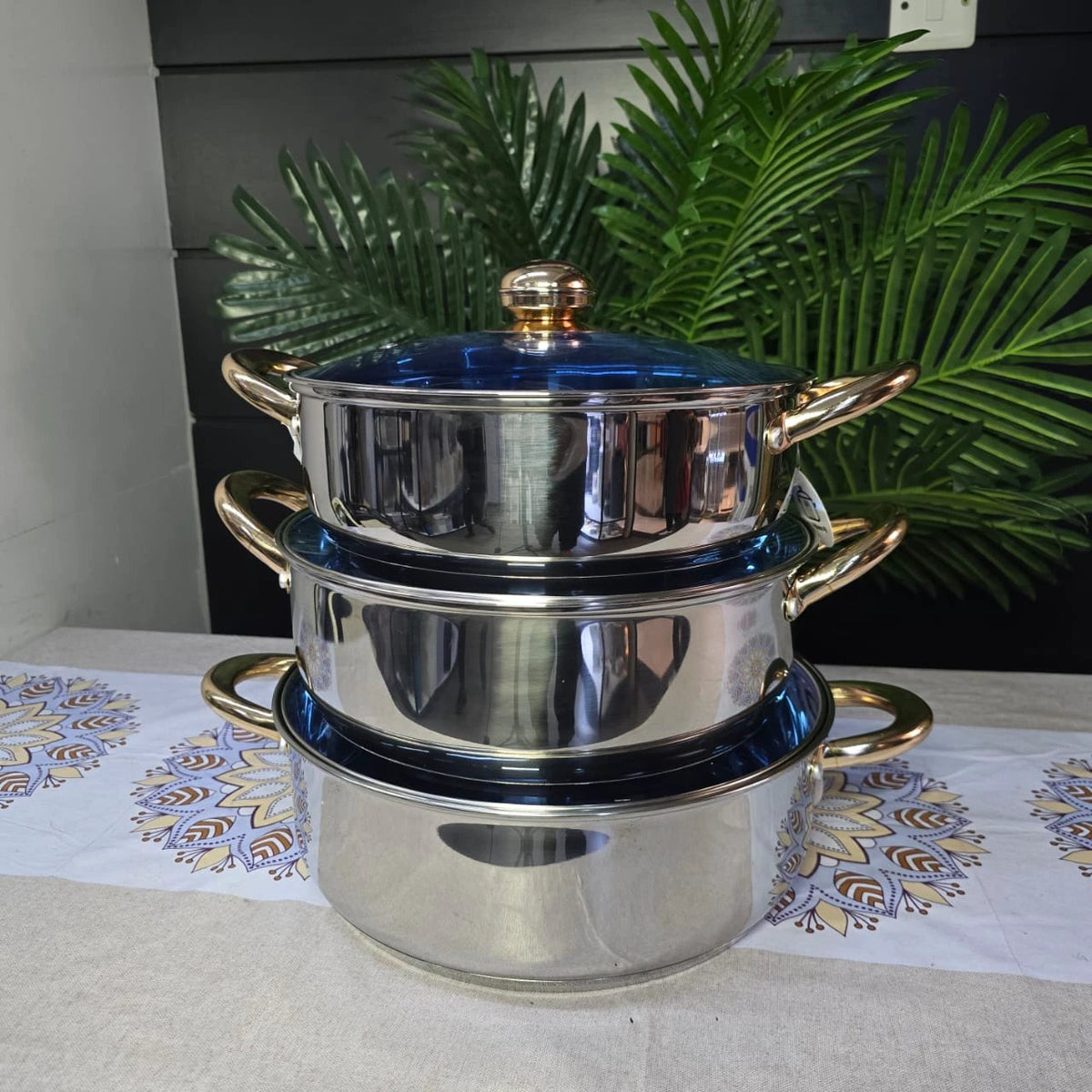 6pcs Large Capacity Stainless Steel Cooking Pots kitchen and dinning Stock Pots