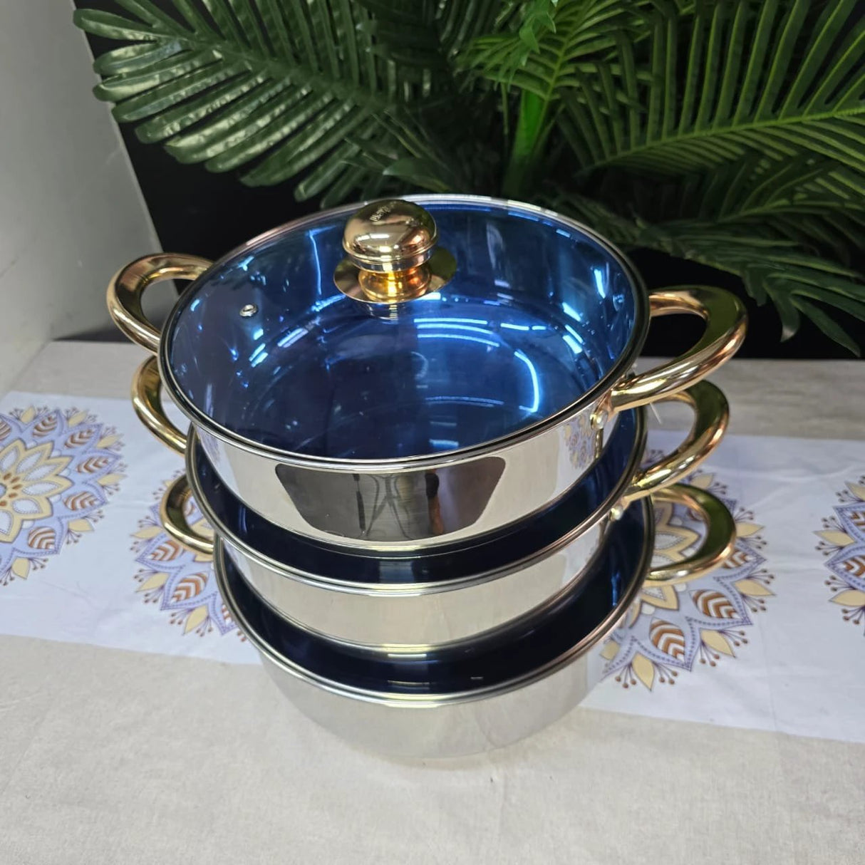 6pcs Large Capacity Stainless Steel Cooking Pots kitchen and dinning Stock Pots