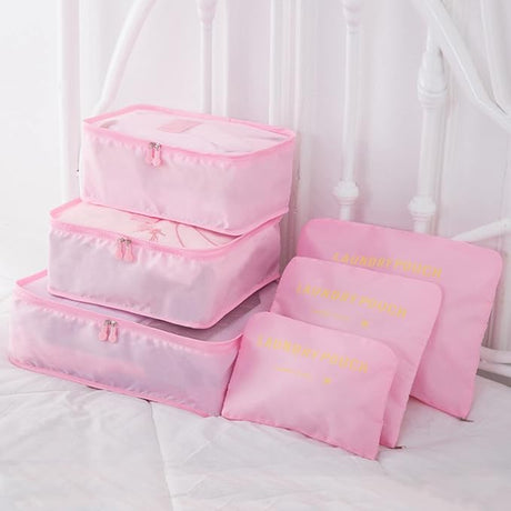 6pcs Luggage Travel Organizers for Suitcase – Heavy Duty Oxford with Mesh