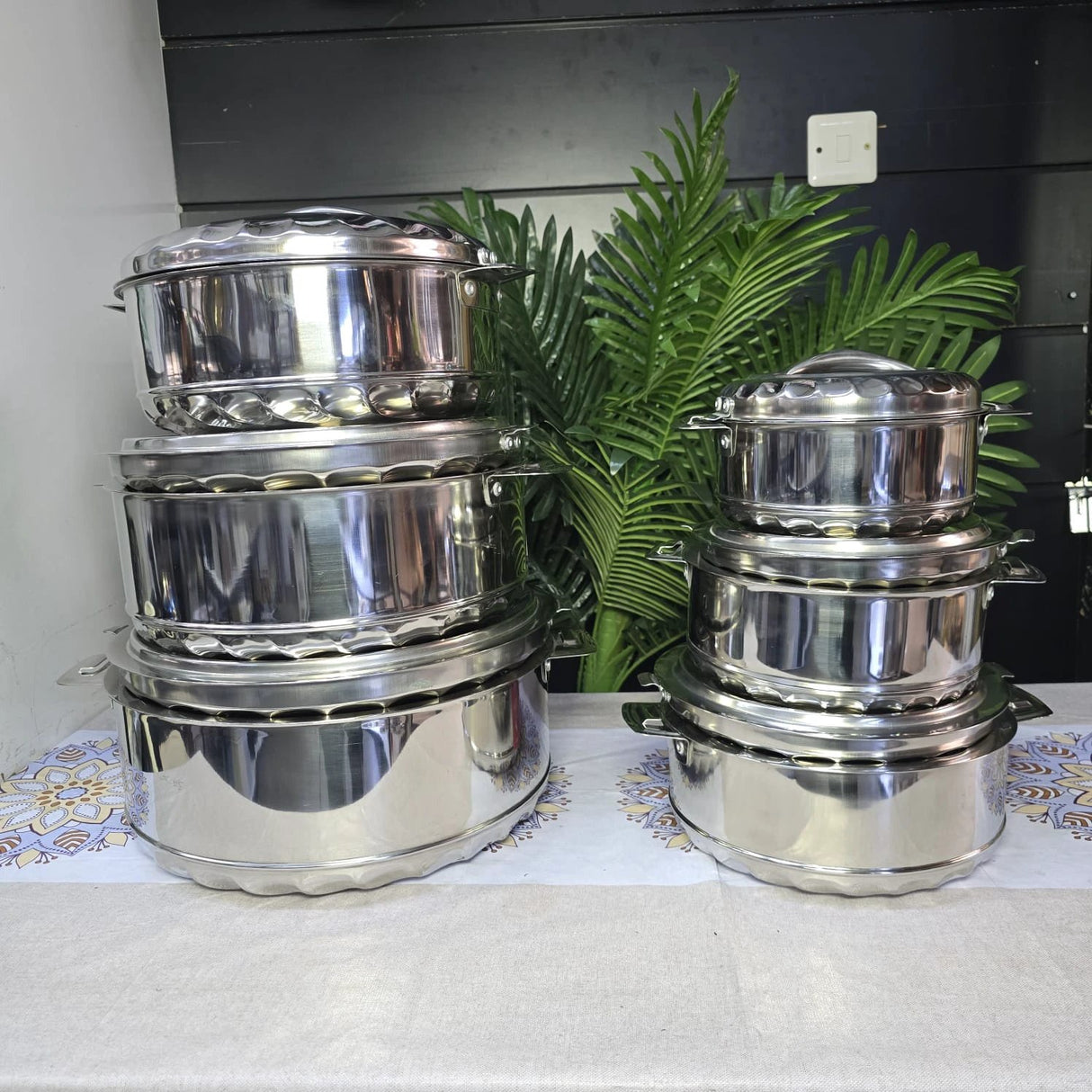 6pcs Stainless Steel Hotpots – Insulated Food Warmers Set kitchen and dinning Food Warmers