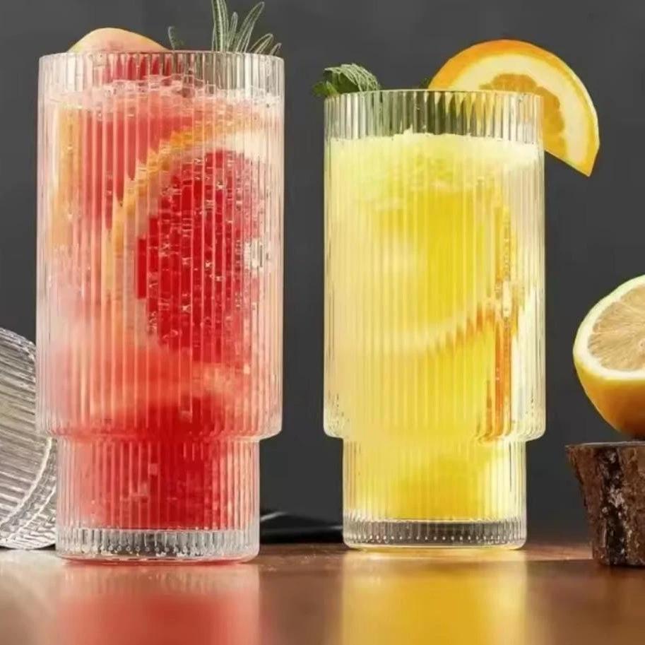 6pcs Water and Juice Glass Set 420ml Dishwasher Safe Water glass Drinkware Sets