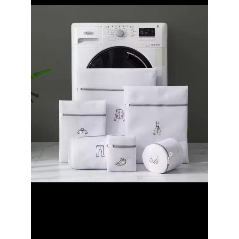 6pcs Zipper Mesh Laundry Bags – Durable Wash Bags for Delicates & Clothing Protection