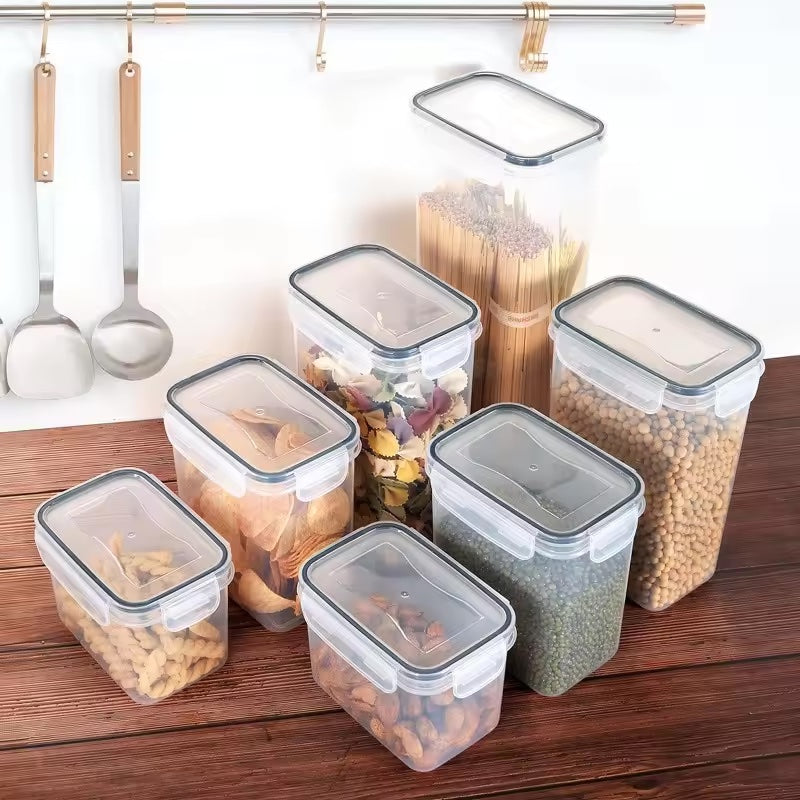 8 Piece Food & Cereal Pantry Storage Containers Set | BPA Free Kitchen Organization Canisters with Lids