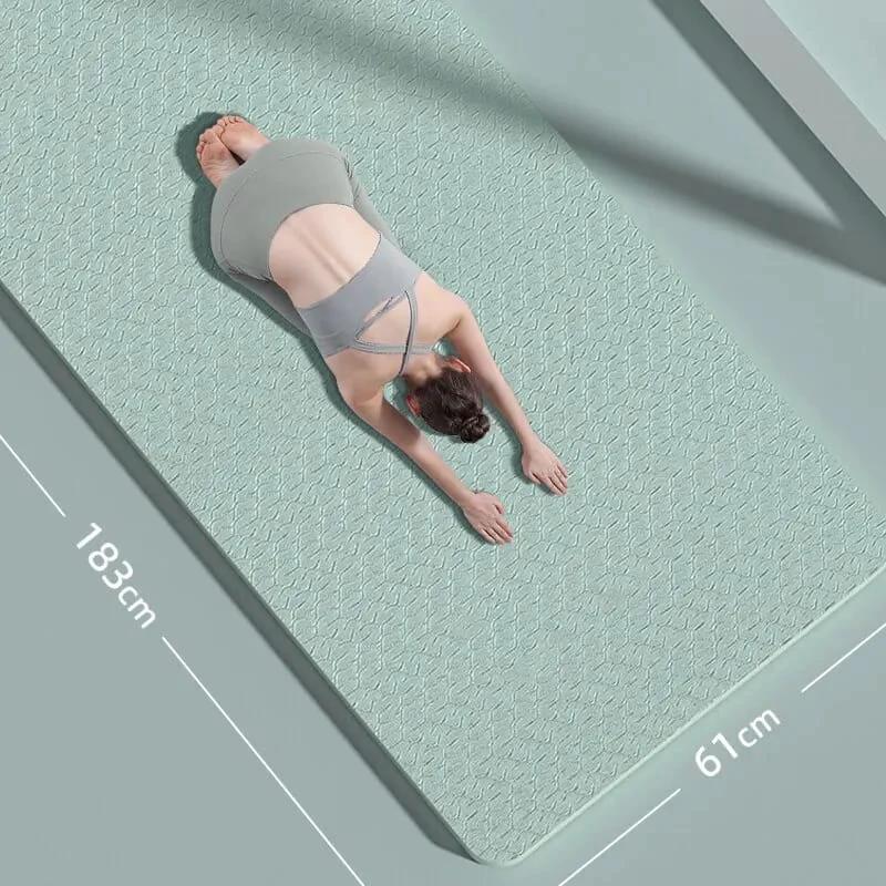 8mm Thickened Nonslip Yoga Mat for Home Fitness, Stretching, and Meditation Exercise & Fitness Yoga & Pilates Mats