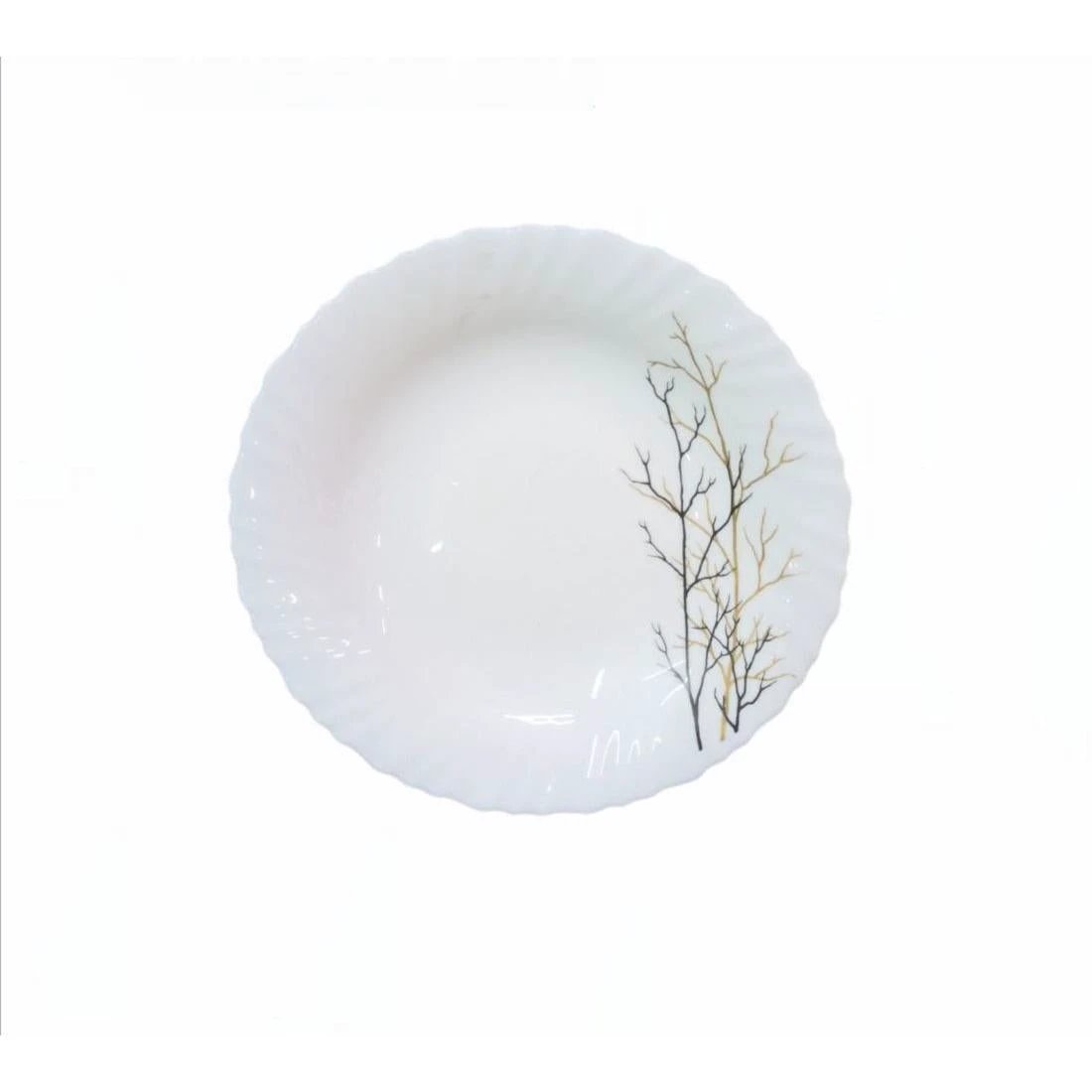 9 Inch Classique Golden Fall Glass Soup Plates 6 Sets (36 Pieces) kitchen and dinning Plates