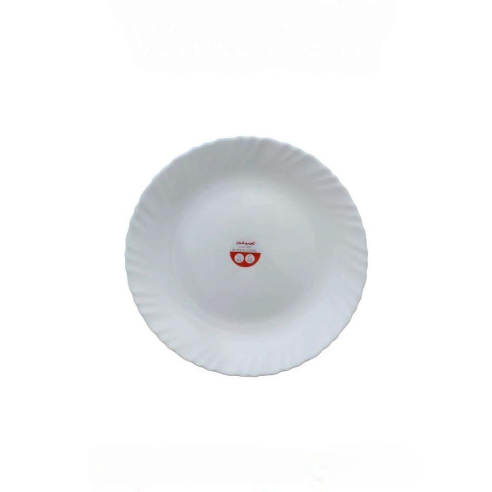 7.5 Inch Classique White Plain Glass Side Plates 6 Sets (36 Pieces) kitchen and dinning Plates