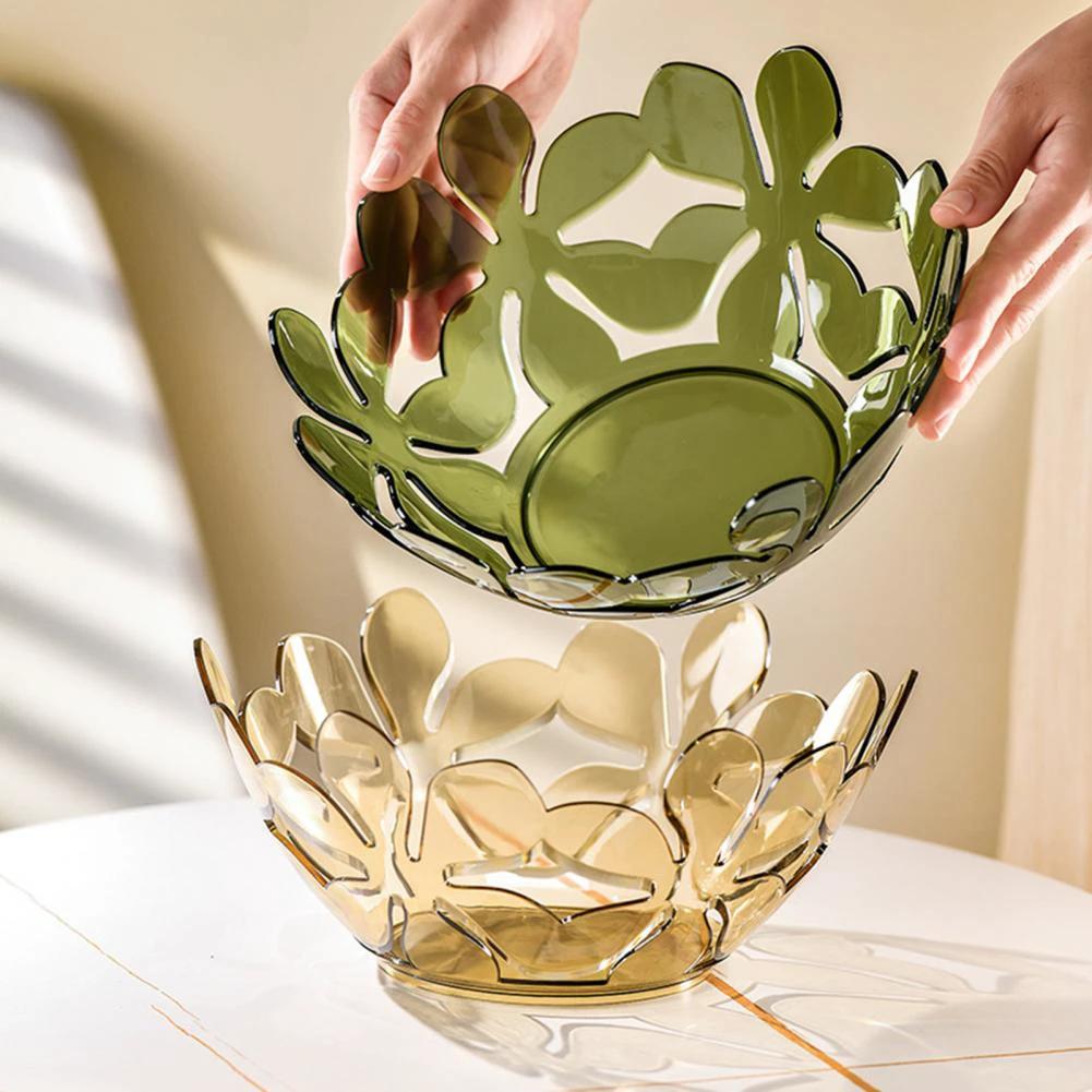 Household Transparent Fruit Plate – Stylish Multi-Functional Storage and Serving Bowl serveware Serving Platters