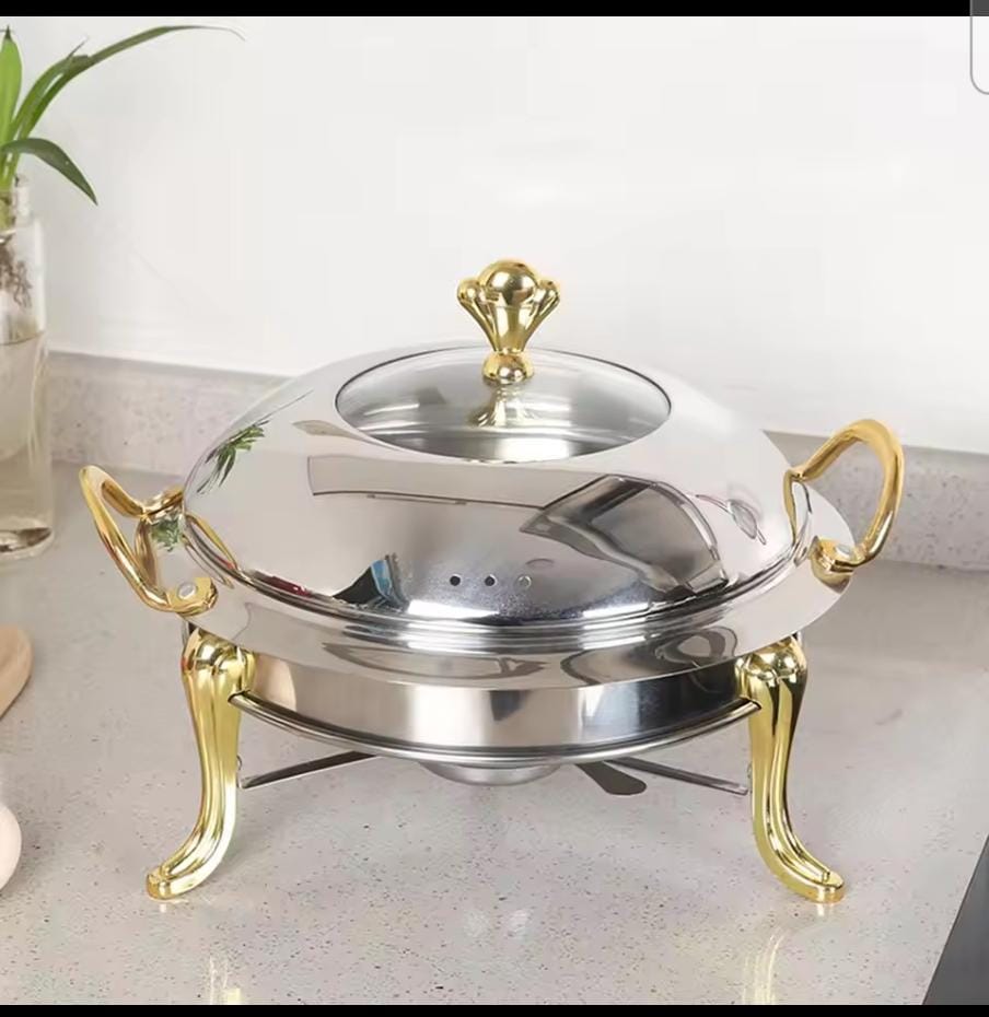 28cm Stainless Steel Chaffing Dish – Elegant Buffet Food Warmer
