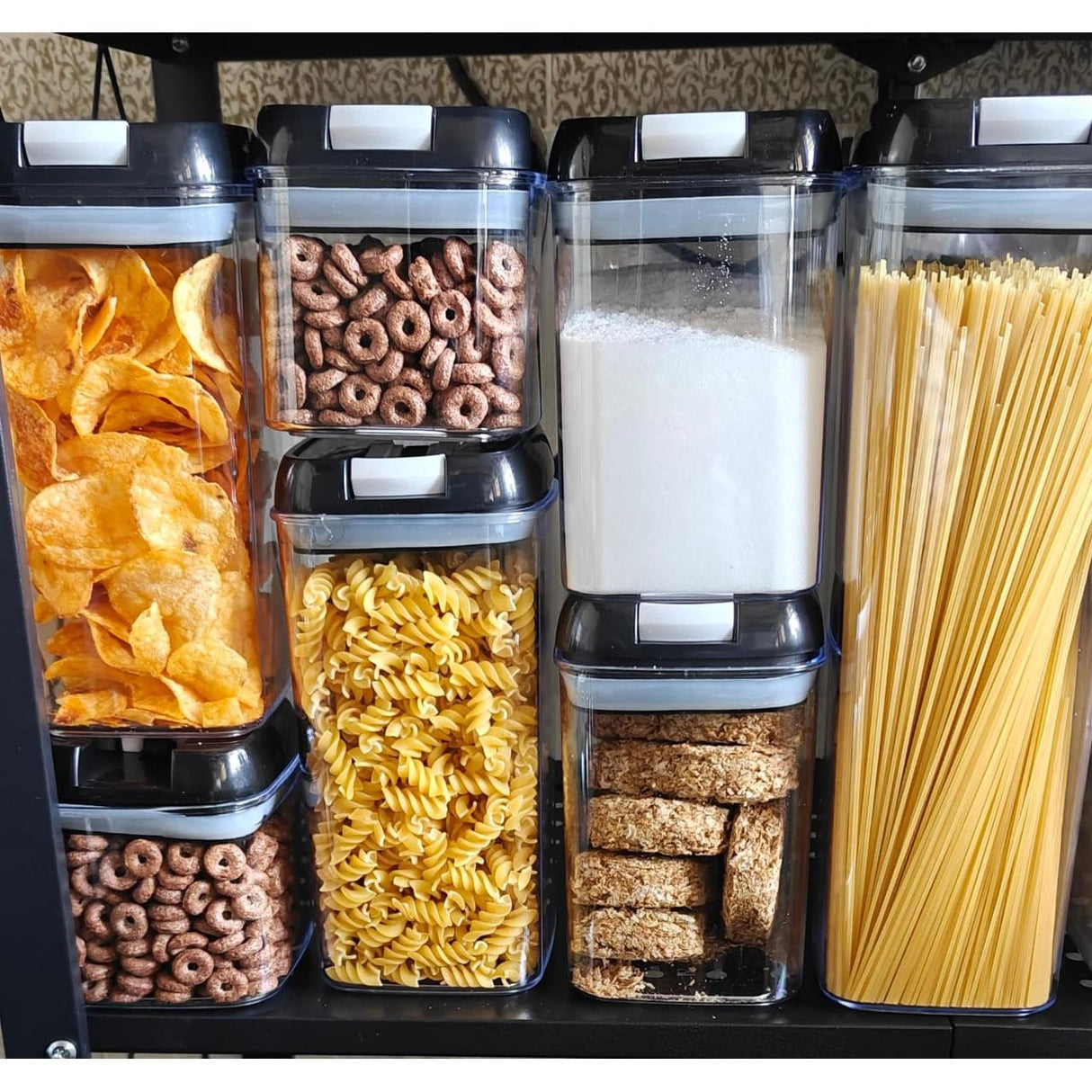 Acrylic 7pcs Set Food Containers Airtight Kitchen Storage