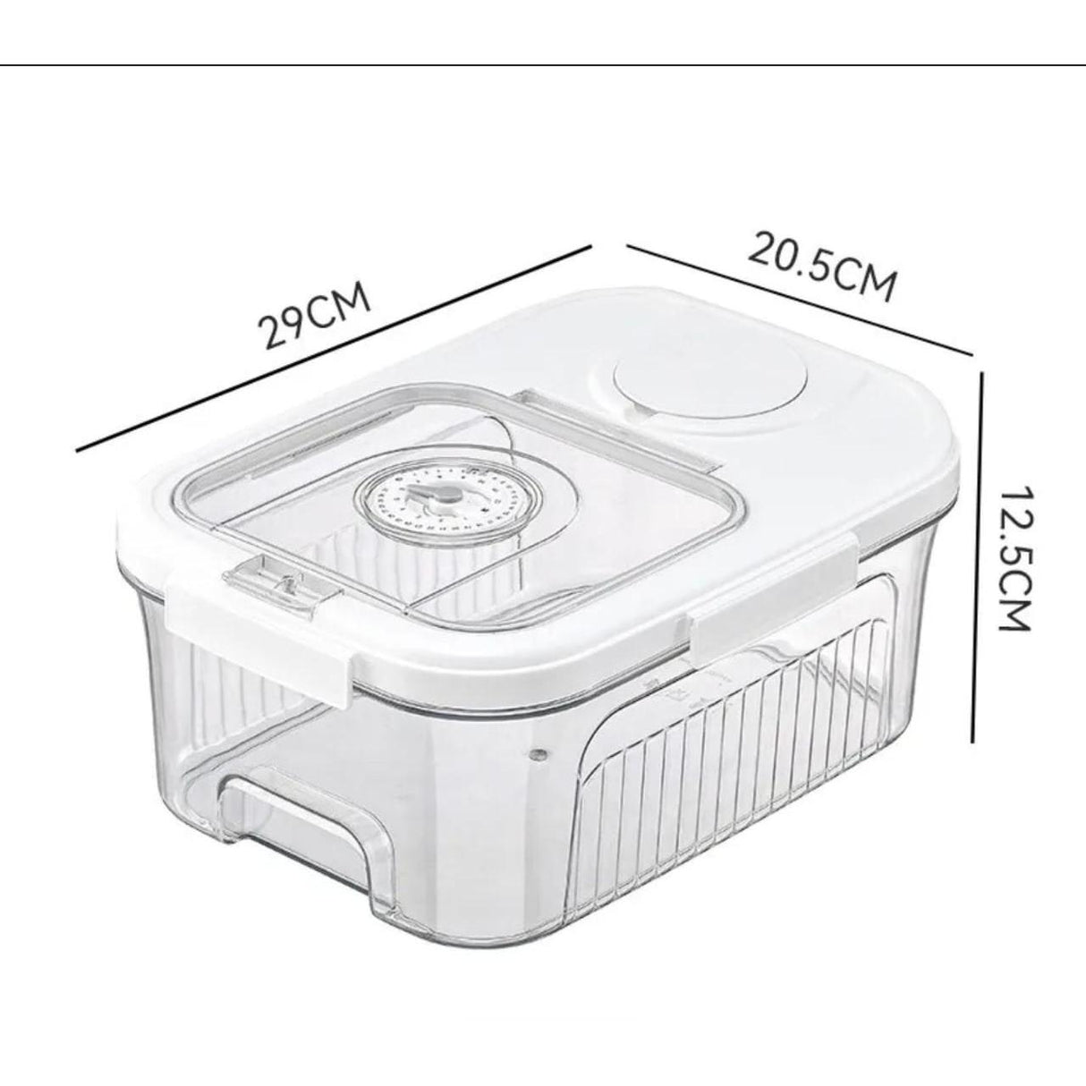 Acrylic Airtight Rice & Cereal Storage Bucket with Scooper – 5kg & 10kg | Moisture-Proof | Cream & White