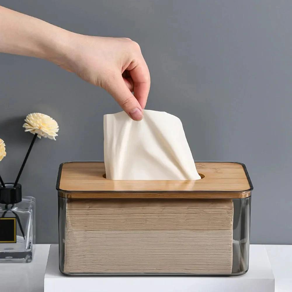 Acrylic Clear Serviette Holder Stylish & Durable Bathroom Accessories Napkin Holders
