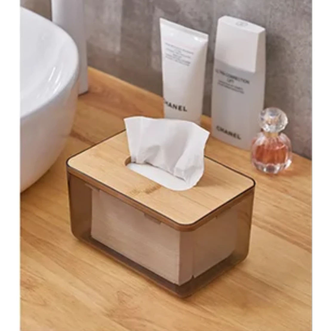 Acrylic Clear Serviette Holder Stylish & Durable Bathroom Accessories Napkin Holders