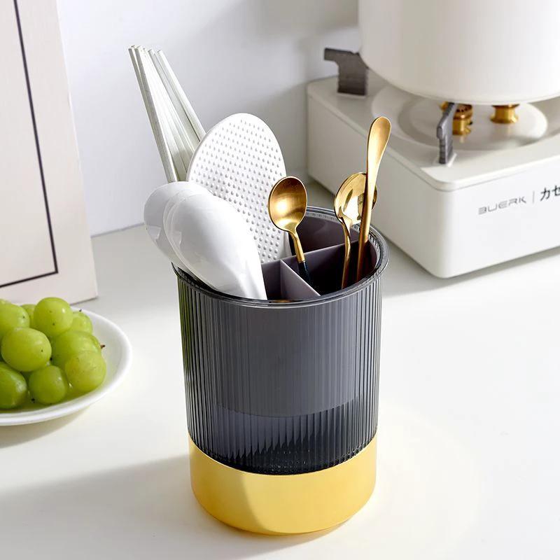 Acrylic Cutlery Holder Stylish & Functional Utensil Organizer for Kitchen Countertop Kitchen utensils Kitchen Utensil Holders