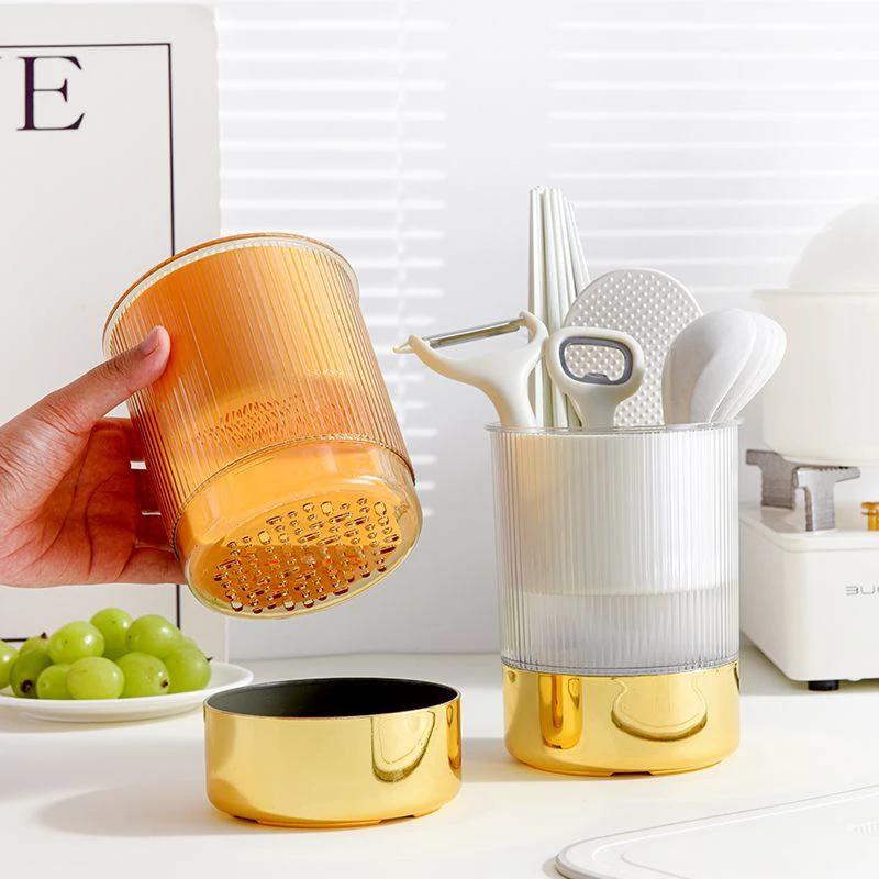 Acrylic Cutlery Holder Stylish & Functional Utensil Organizer for Kitchen Countertop Kitchen utensils Kitchen Utensil Holders